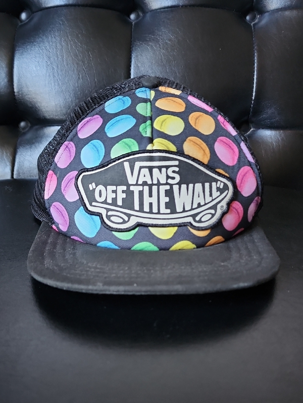 Vans Beach Girl Trucker Hat Late Night Macaroons Print Snapback Cap Off The Wall